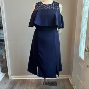 Eloquii Blue Cold Shoulder Sheath Dress size 18